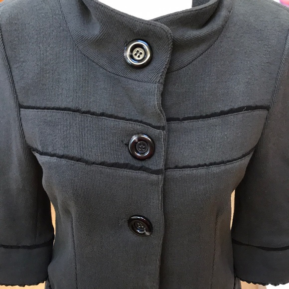 XXI Forever 21 Dark Grey Peacoat Style Jacket Med - Picture 6 of 10